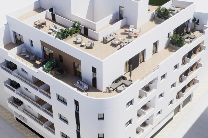 New Build Apartments in the Centre of Torrevieja Near Playa del Cura