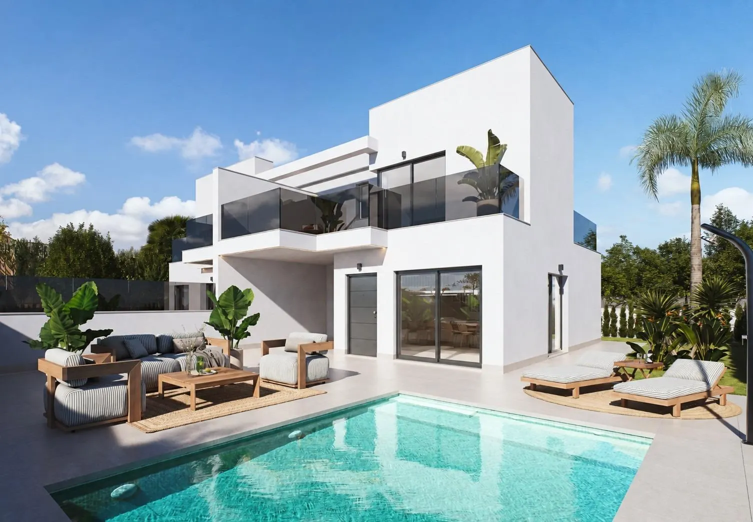 New Build Semi-Detached Villas with Private Pool Near Serena Golf in Los Alcazares — 1