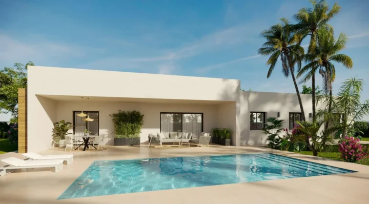 Newly built villas located in the municipality of Aspe.