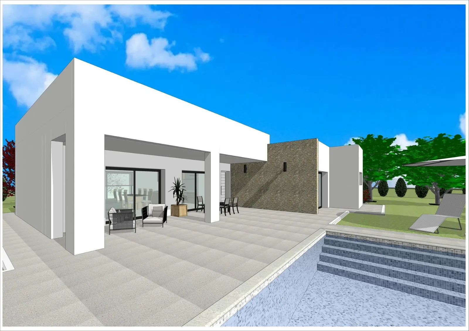 Newly built villas located in the municipality of Aspe. — 2