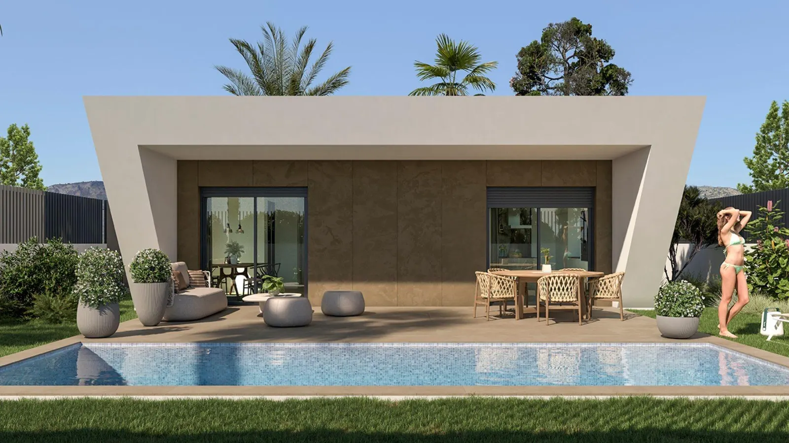 NEWLY BUILT VILLAS WITH POOL IN HONDON DE LAS NIEVES — 1