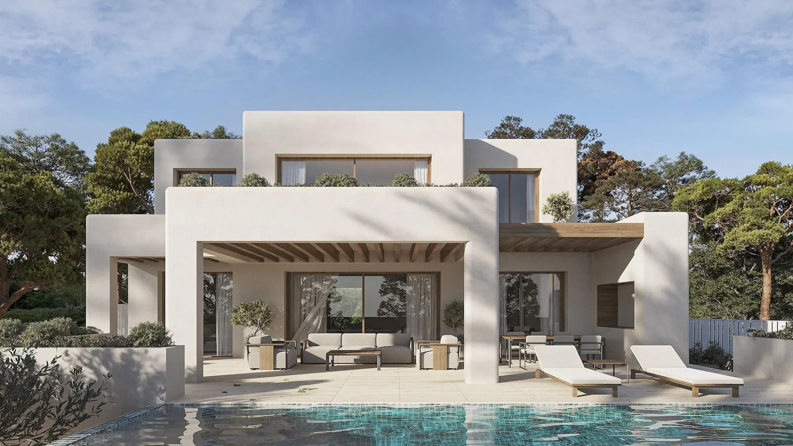 Sea view villa with Ibizan charm in La Fustera, Benissa — 1