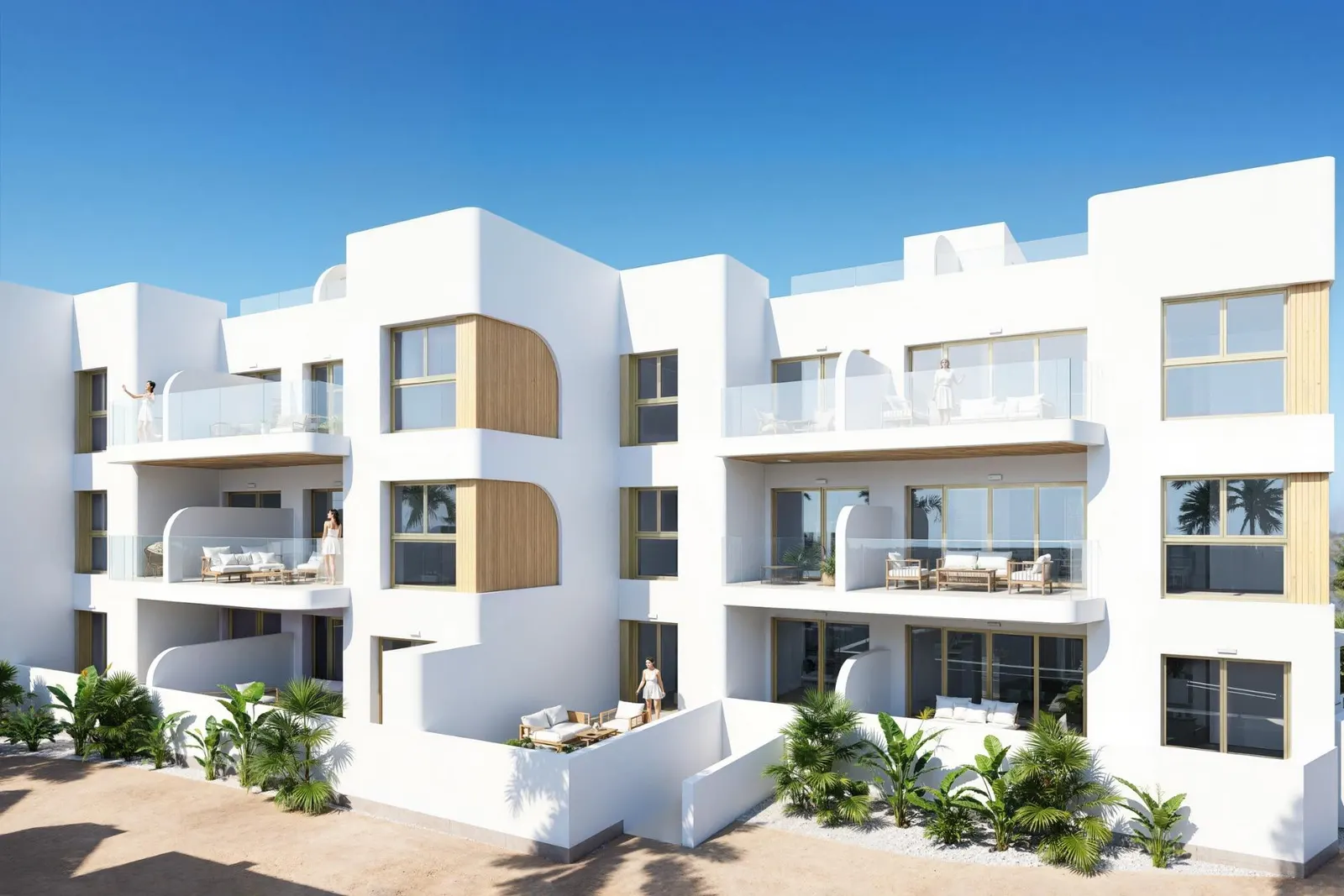 New Build Residential Complex in Los Alcázares on the Frontline of Serena Golf — 1