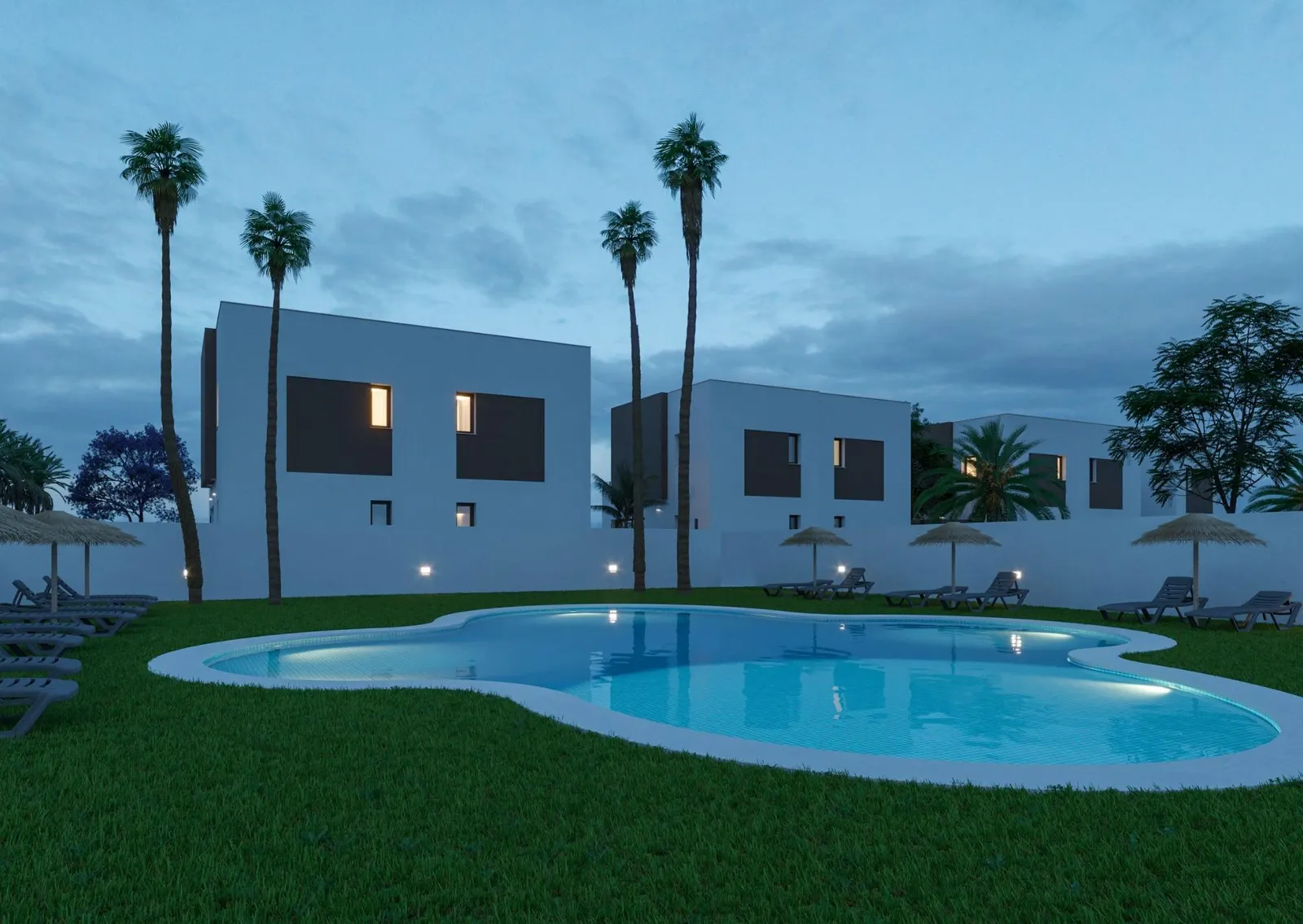 New Semi-Detached Villas by the Sea in La Marina - El Pinet Beach — 1