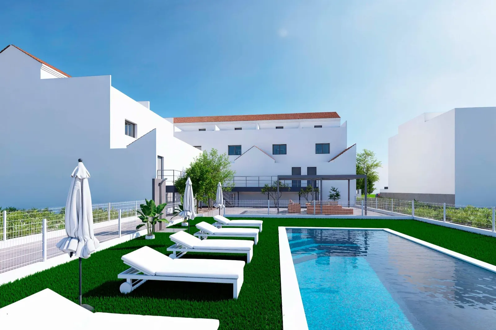 Modern Townhouses with Solarium and Basement in Rafal, Alicante — 1