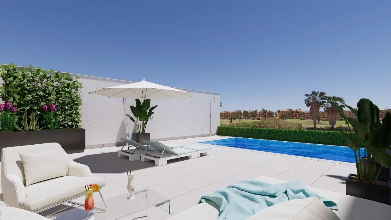 New-Build Townhouses on the Frontline of La Serena Golf in Los Alcázares — 2