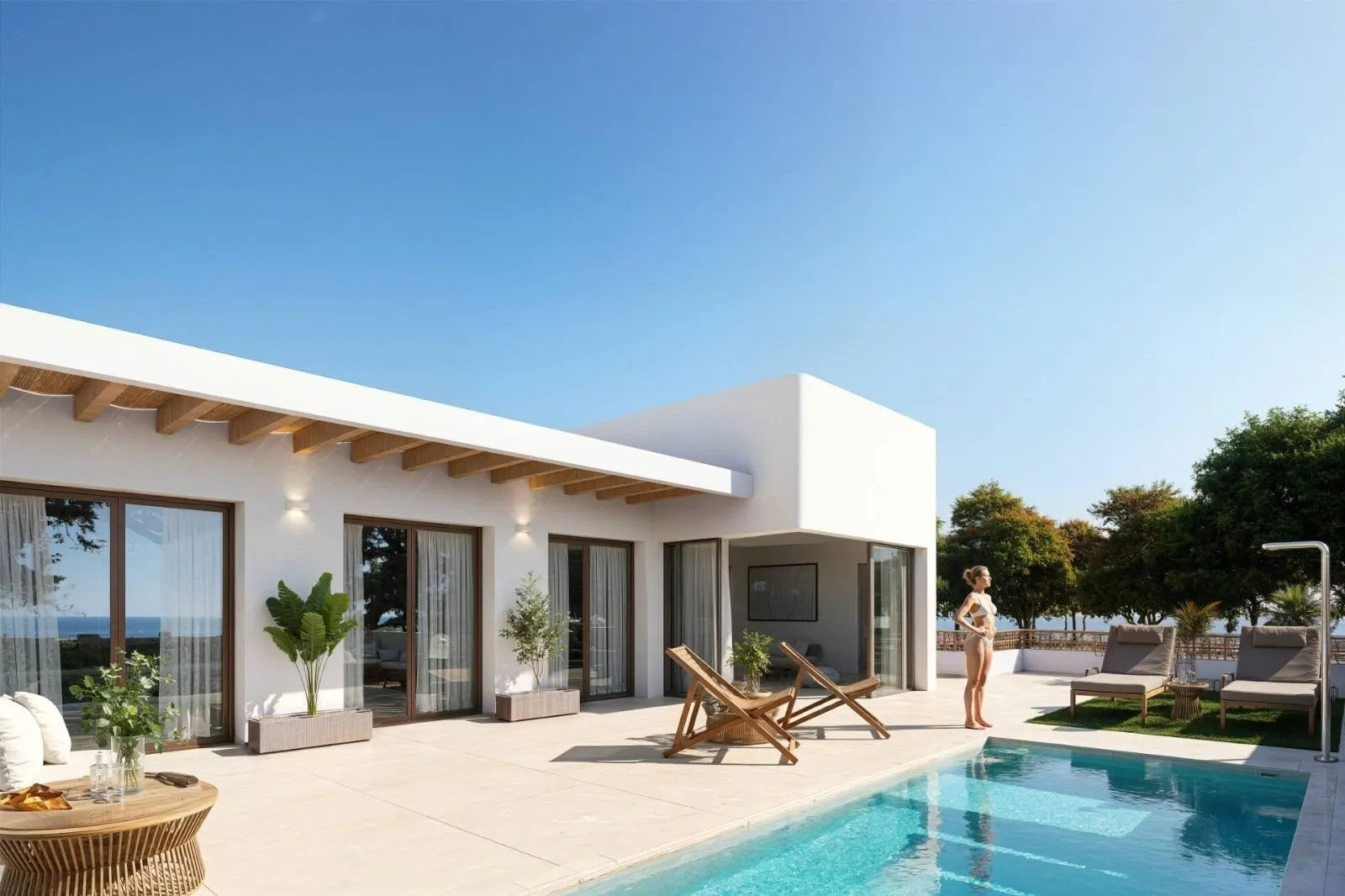 New Build Ibiza Style Townhouses in Dolores Costa Blanca — 1