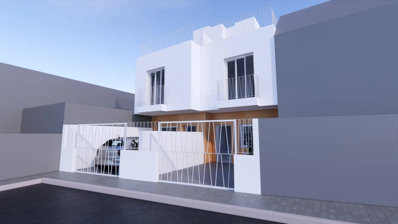 New Build Townhouses 50 m from the Beach in La Azohia Cartagena — 1