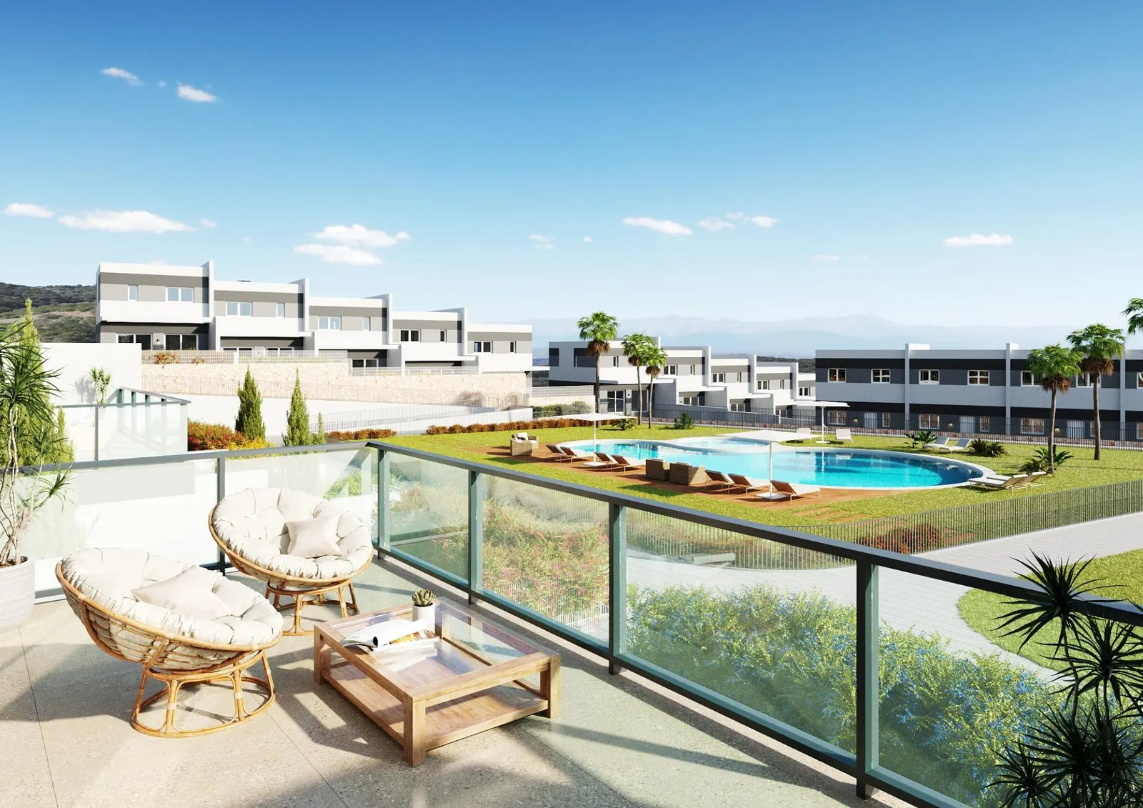 Modern 3 Bedroom Townhouses for Sale in Balcon de Finestrat Costa Blanca — 1