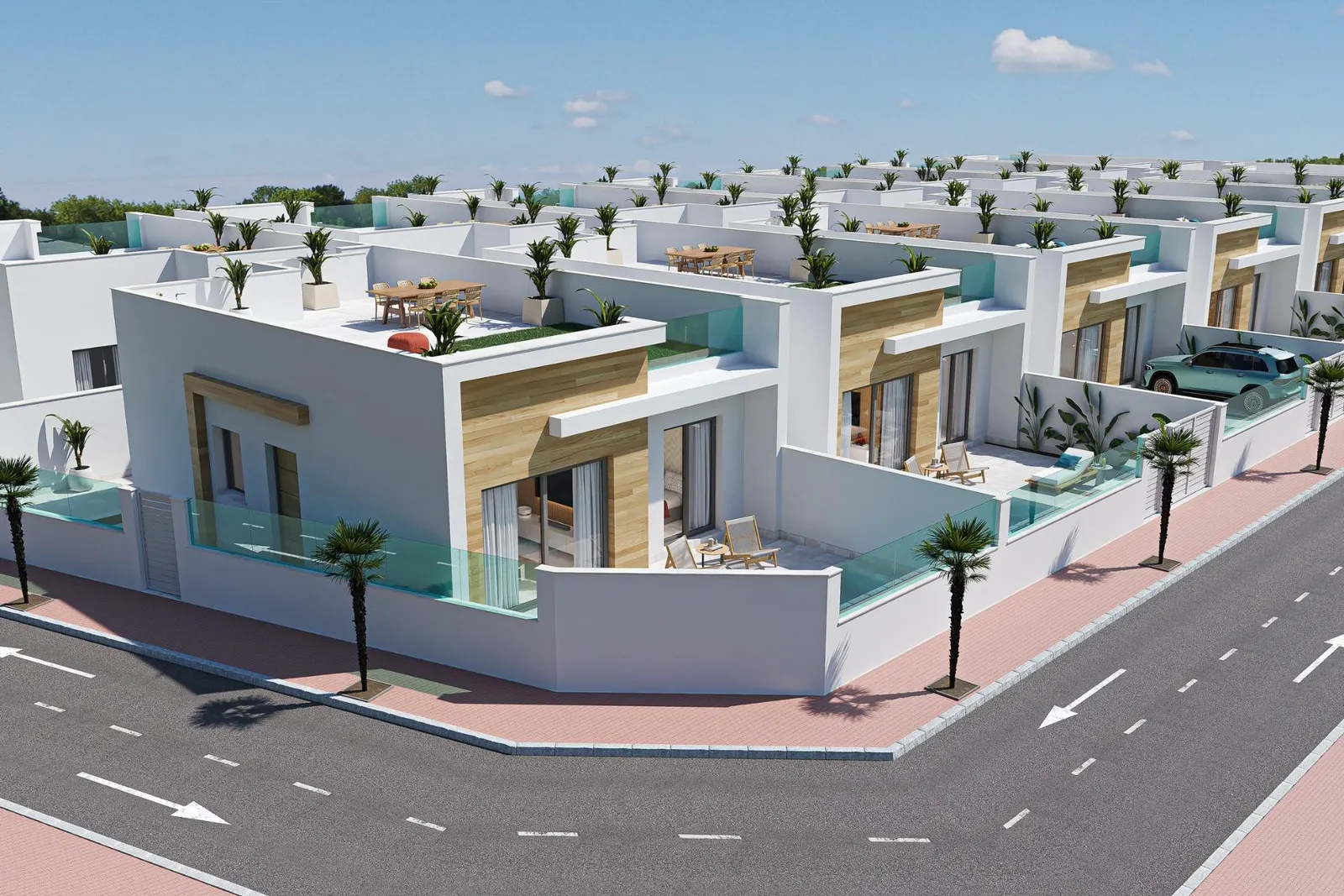Modern One Level Villas with Private Pool and Solarium in El Jimenado Murcia — 3