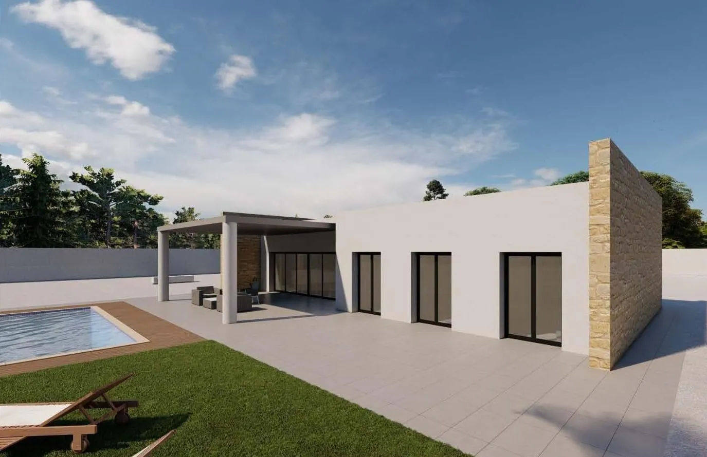 Modern newly built villa on a large rural plot near Pinoso — 1