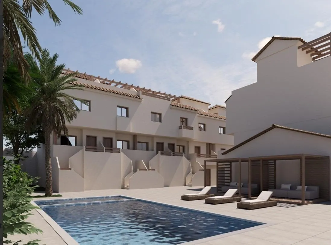 New Build Townhouses with Sea Views in Portman Murcia — 1