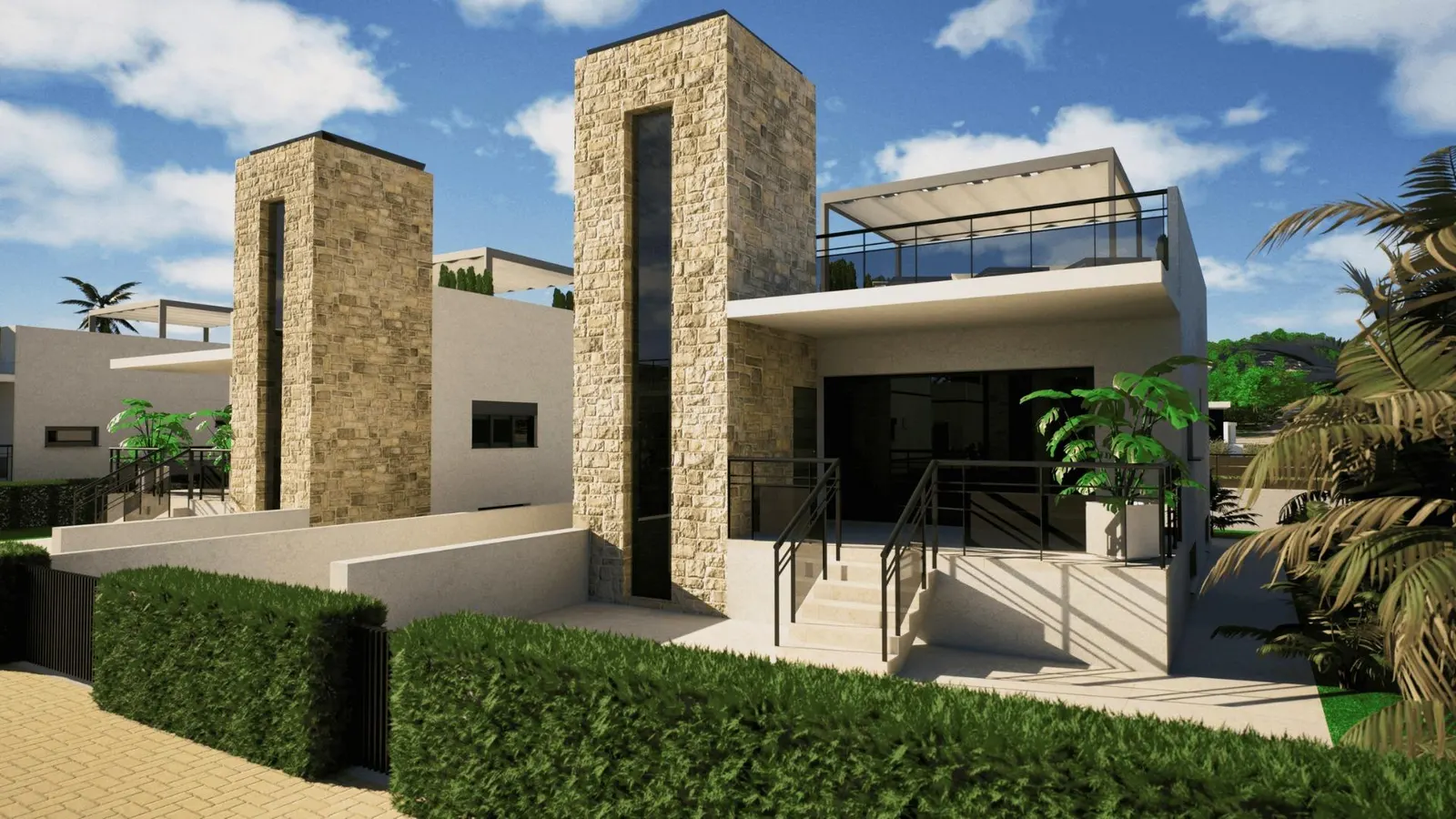 New Build Villas in Camposol Golf (Mazarron-Murcia) with Private Solarium and Basement — 1