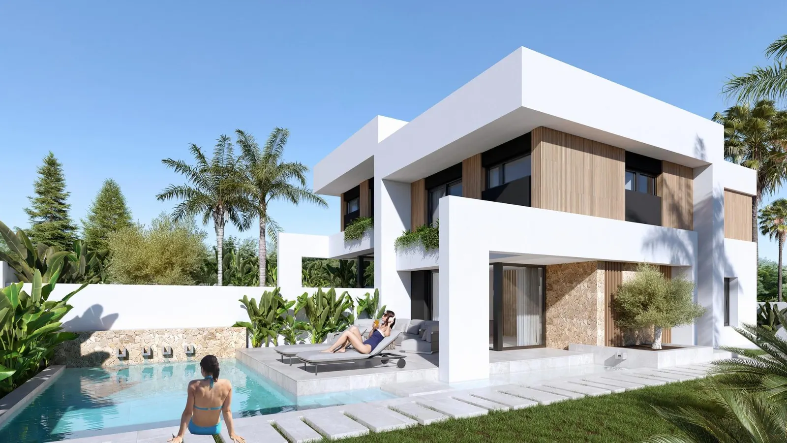 Modern Semi Detached Villas with Private Pool in Las Filipinas-Orihuela Costa — 1