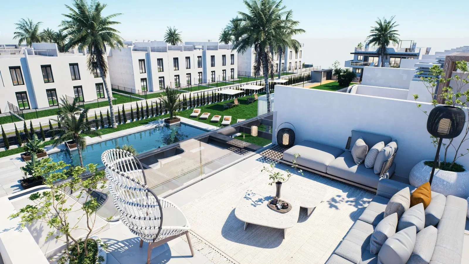 New Build Bungalows with Garden or Solarium Near the Beach in Pilar de la Horadada — 1