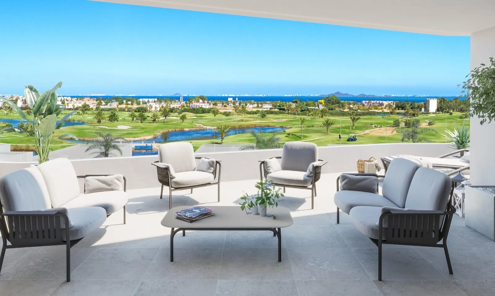 New Build Apartments and Villas Frontline Golf in Los Alcazares Costa Calida — 1