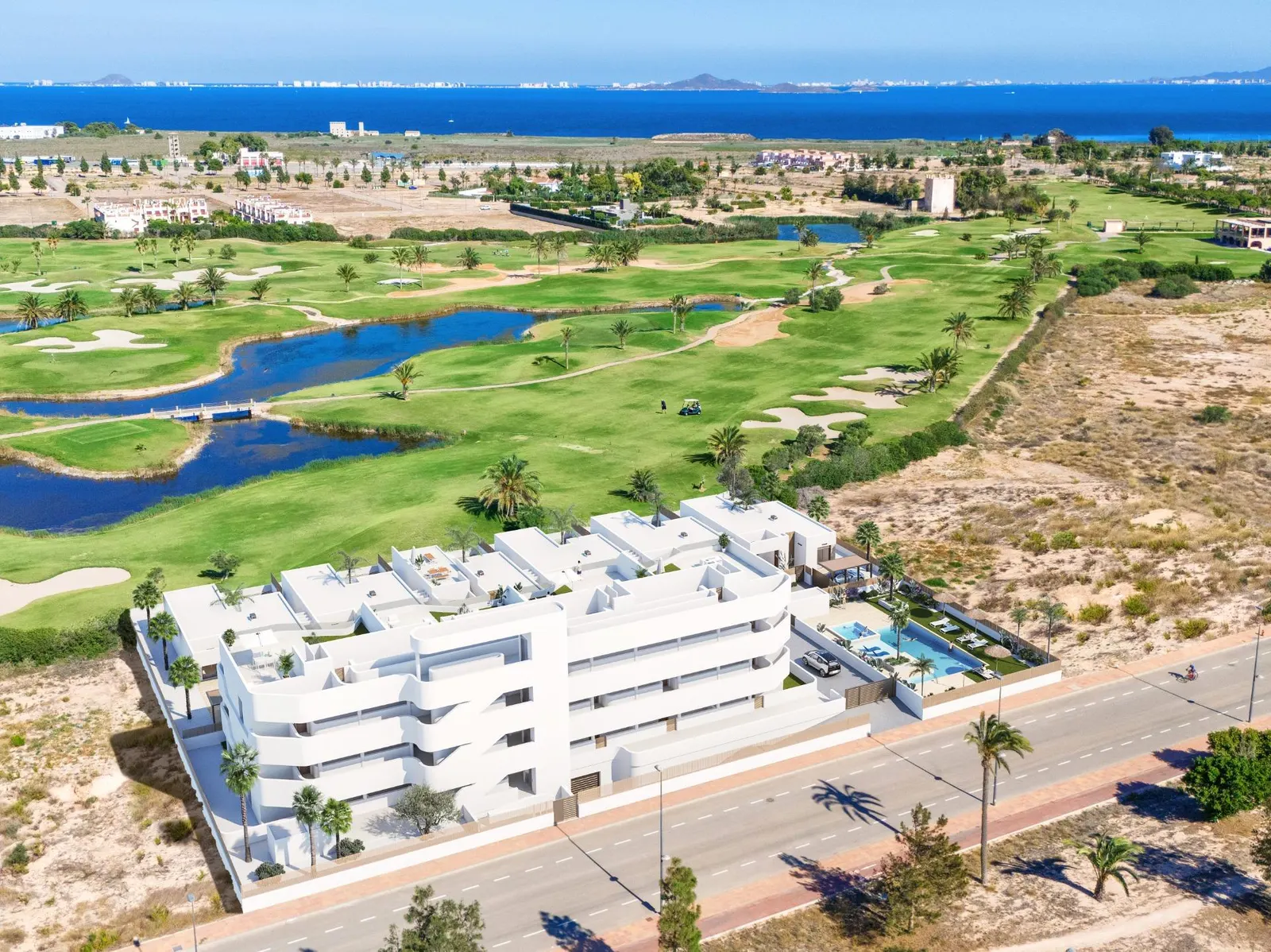New Build Apartments and Villas Frontline Golf in Los Alcazares Costa Calida — 1
