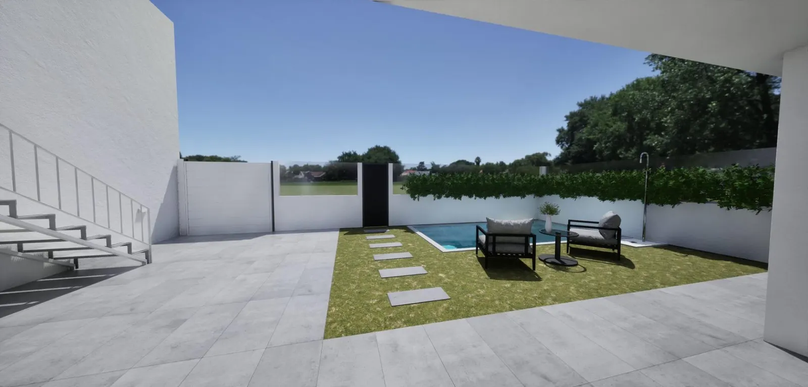 New Build Semidetached corner Villas for Sale in Torre Pacheco with Private Pool and Solarium — 2