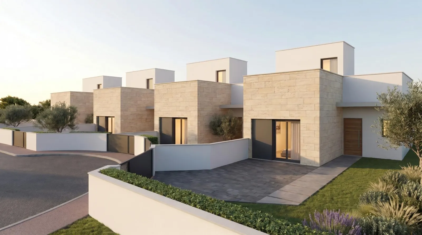 Development of 4 newly built semi-detached and terraced villas with private swimming pools at the Mazarrón Country Club — 1