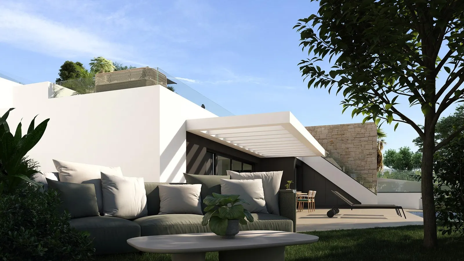 New Build Semi Detached Villas for Sale in Mutxamel with Private Pool and Sea Views — 5
