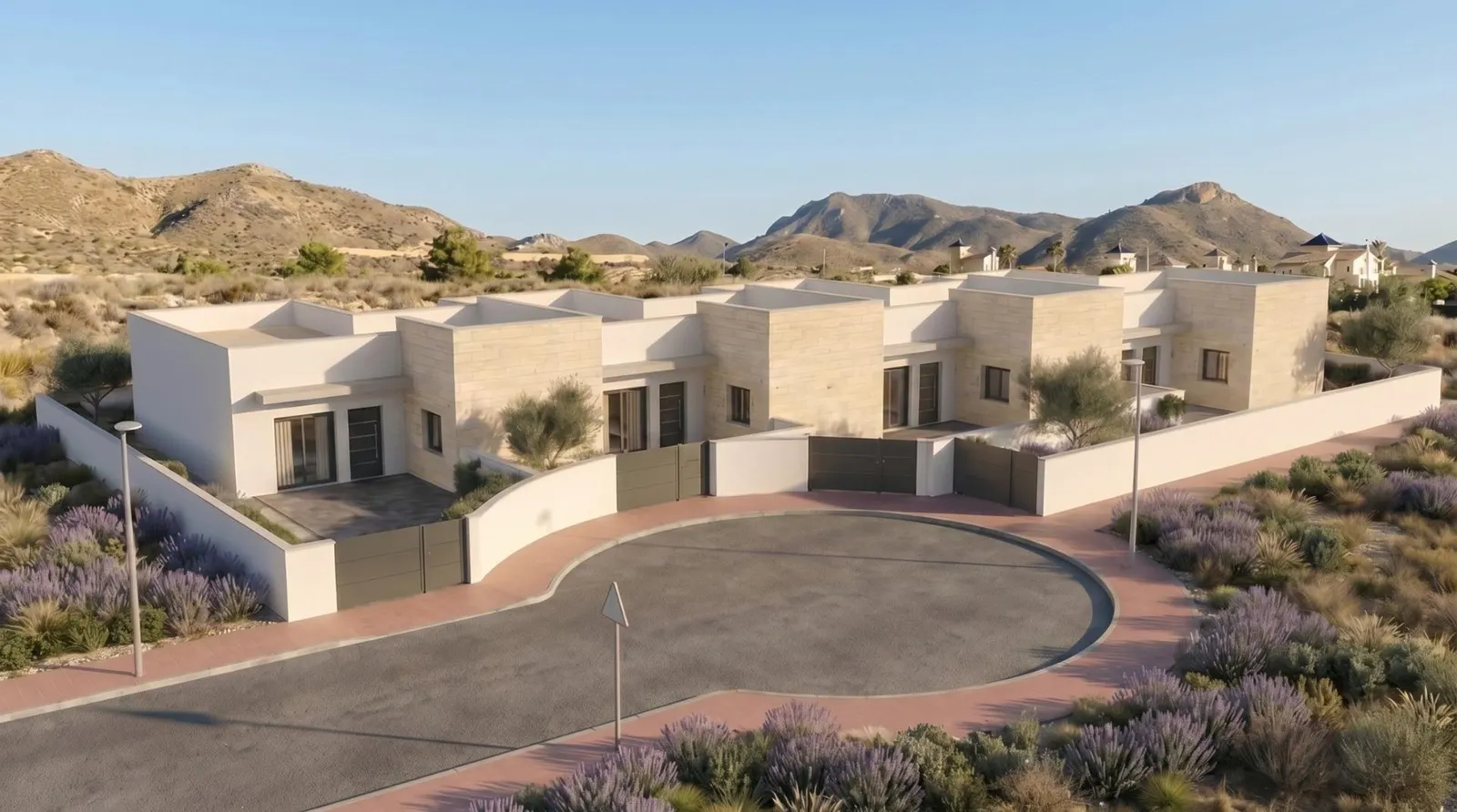 Development of 4 newly built semi-detached and terraced villas with private swimming pools at the Mazarrón Country Club — 1