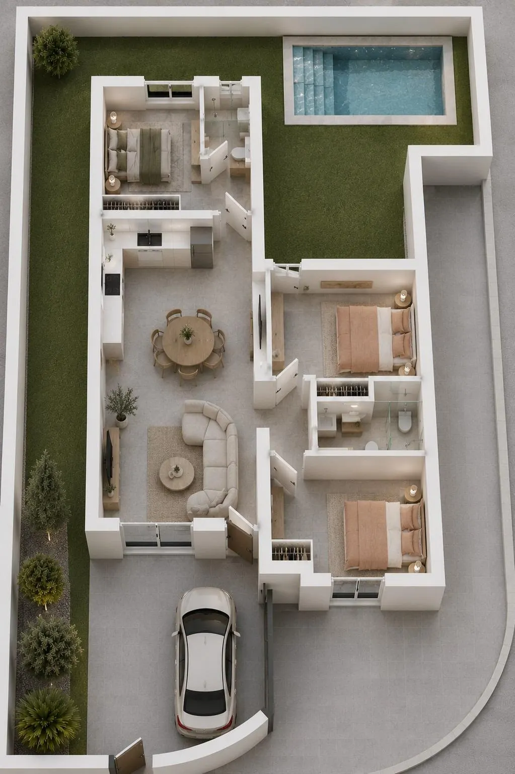 Development of 4 newly built semi-detached and terraced villas with private swimming pools at the Mazarrón Country Club — 5