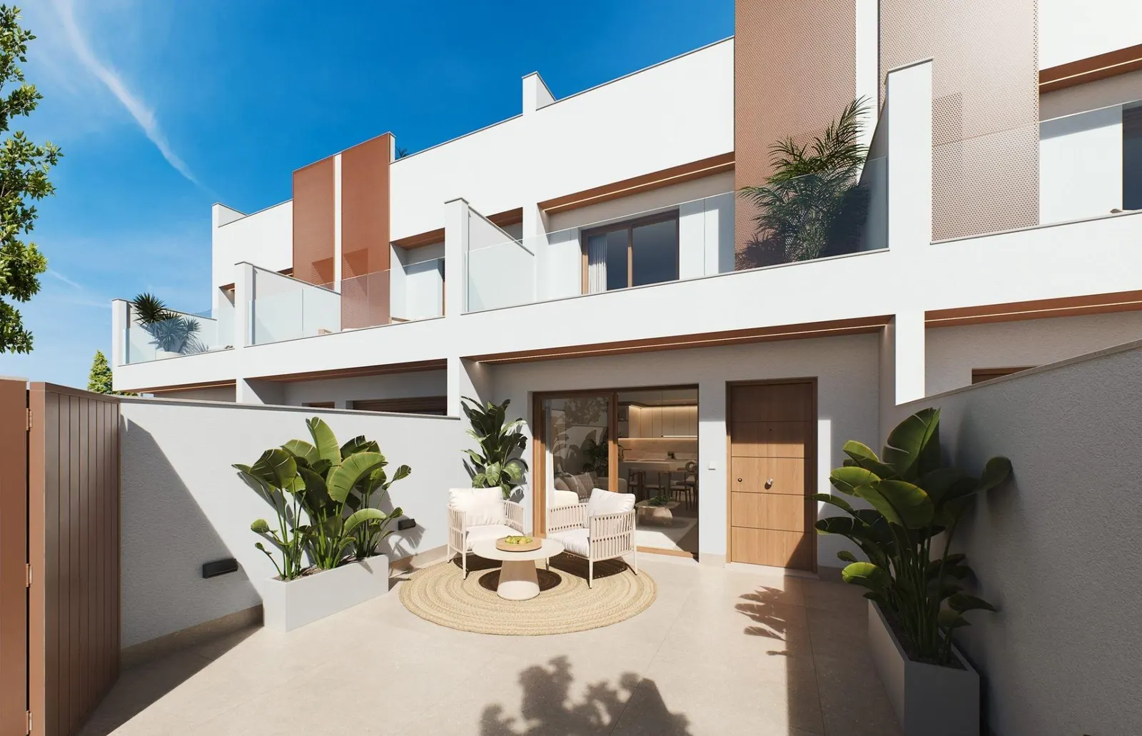 Contemporary-style townhouses with private swimming pools — 1