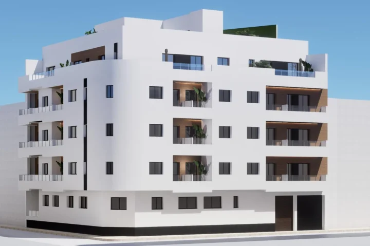 New Build Apartments in the Centre of Torrevieja Near Playa del Cura