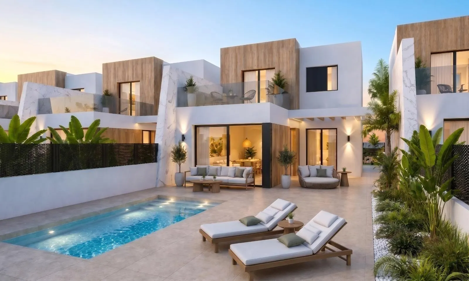 New Build Townhouses in Santa Rosalia Lake and Life Resort Murcia — 1