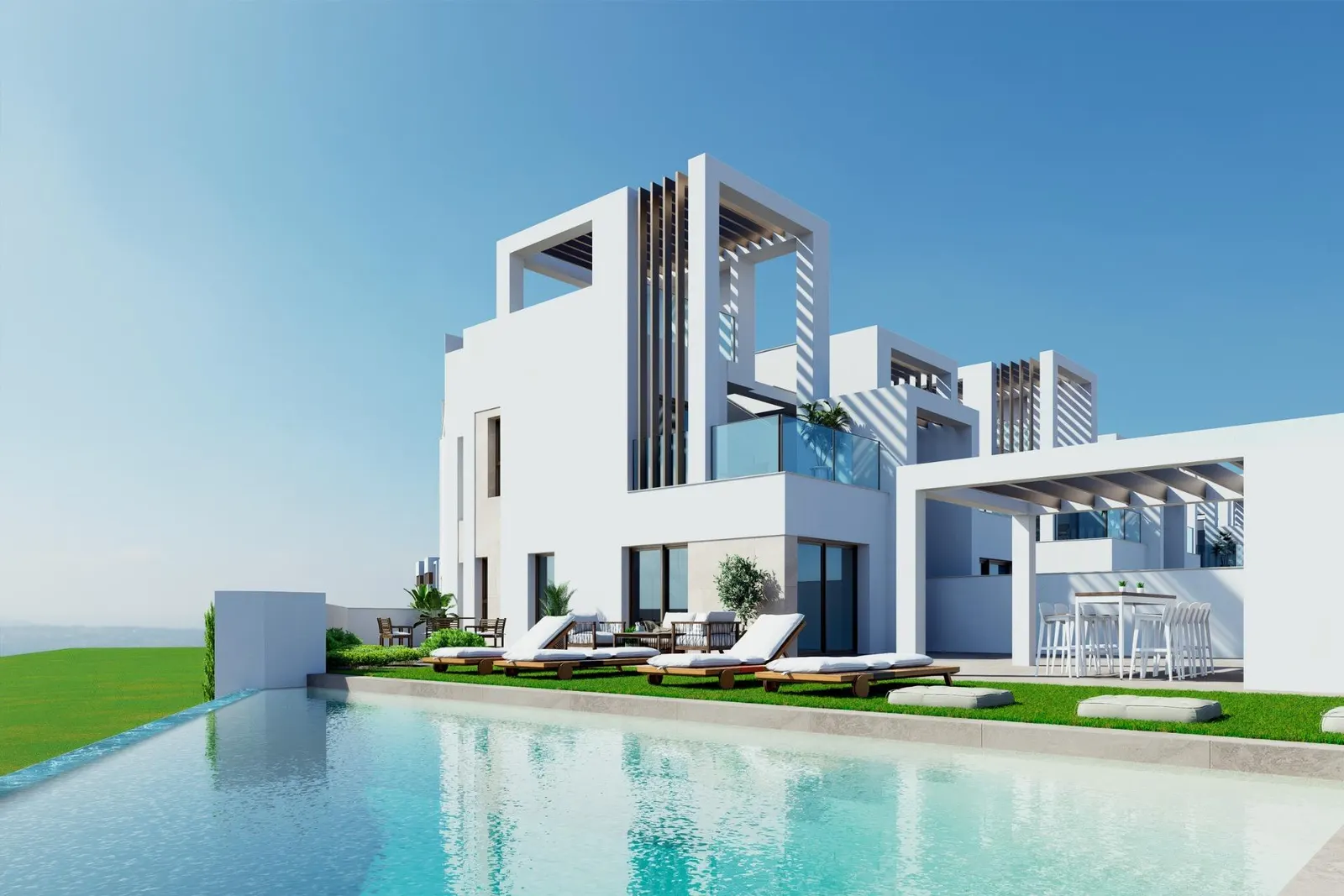 New Build Villas with Private Pool at Serena Golf-Los Alcazares — 1
